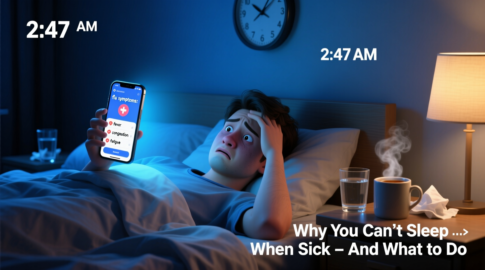flu keeping you awake why you cant sleep and what to do