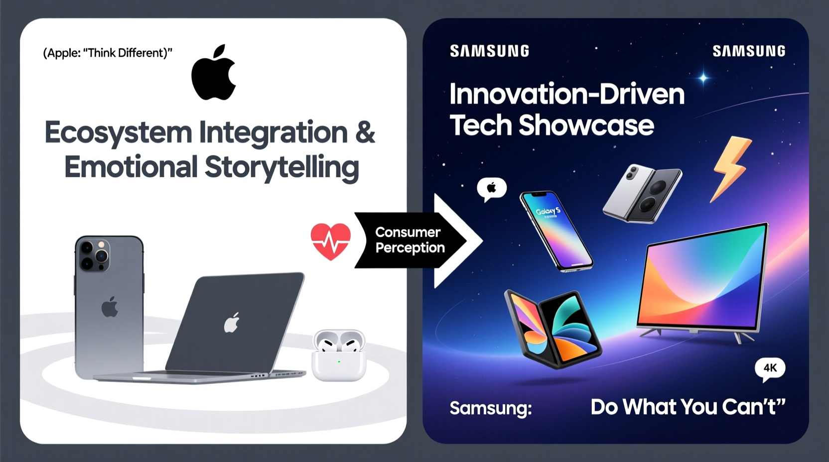 apple vs samsung marketing what strategy makes them different