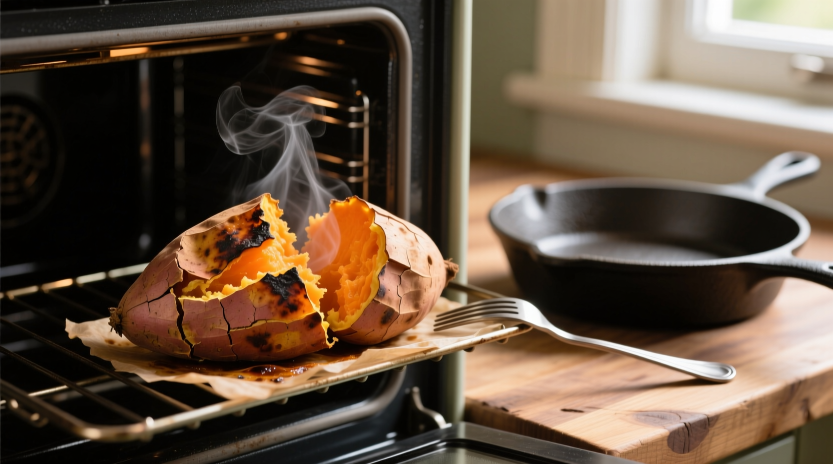 how long does it take to bake a sweet potato