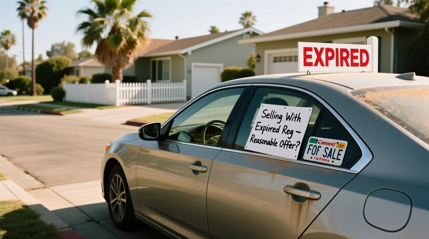 can i sell a car with expired registration in california