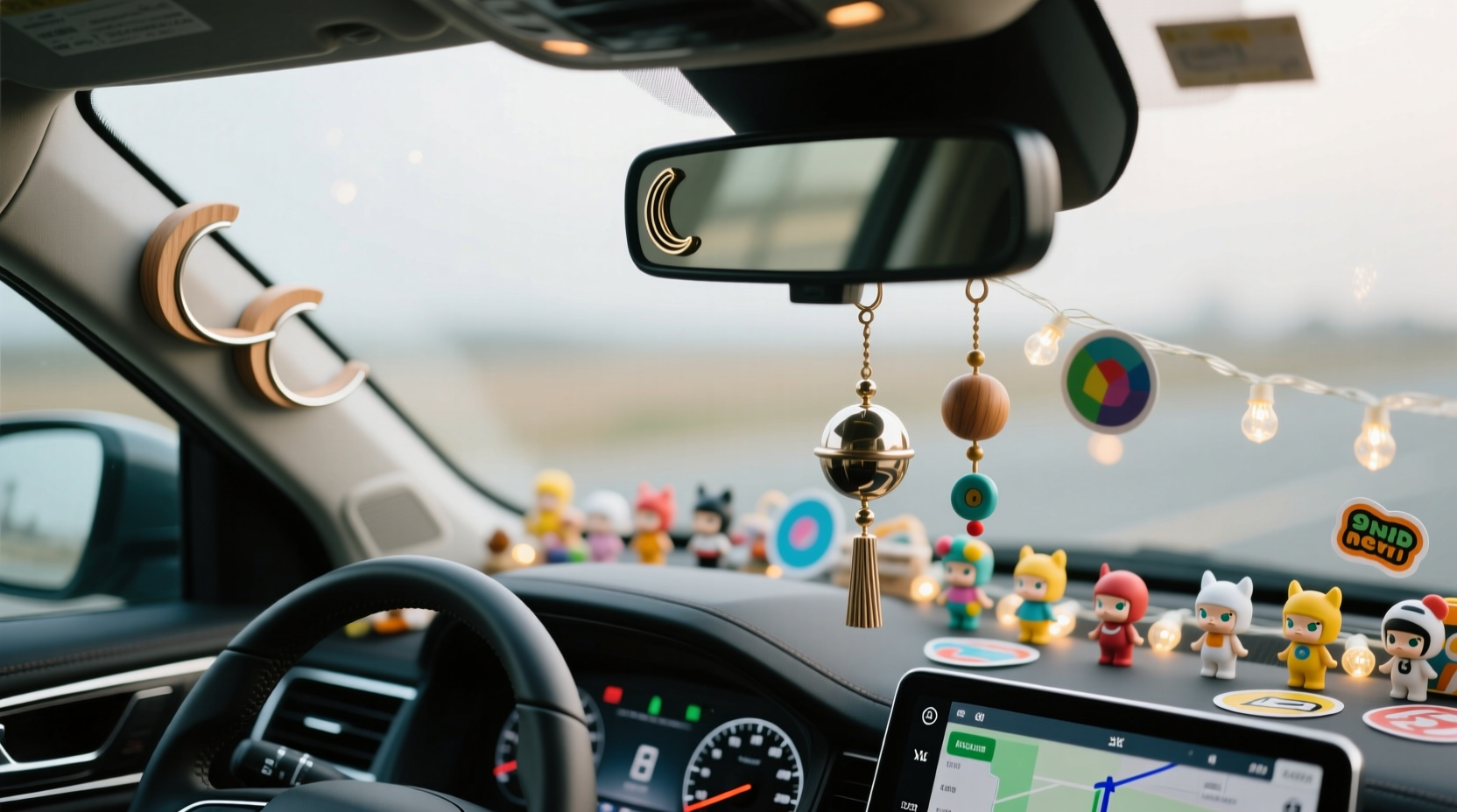 car mirror ornaments vs dashboard decorations which ones less distracting while driving