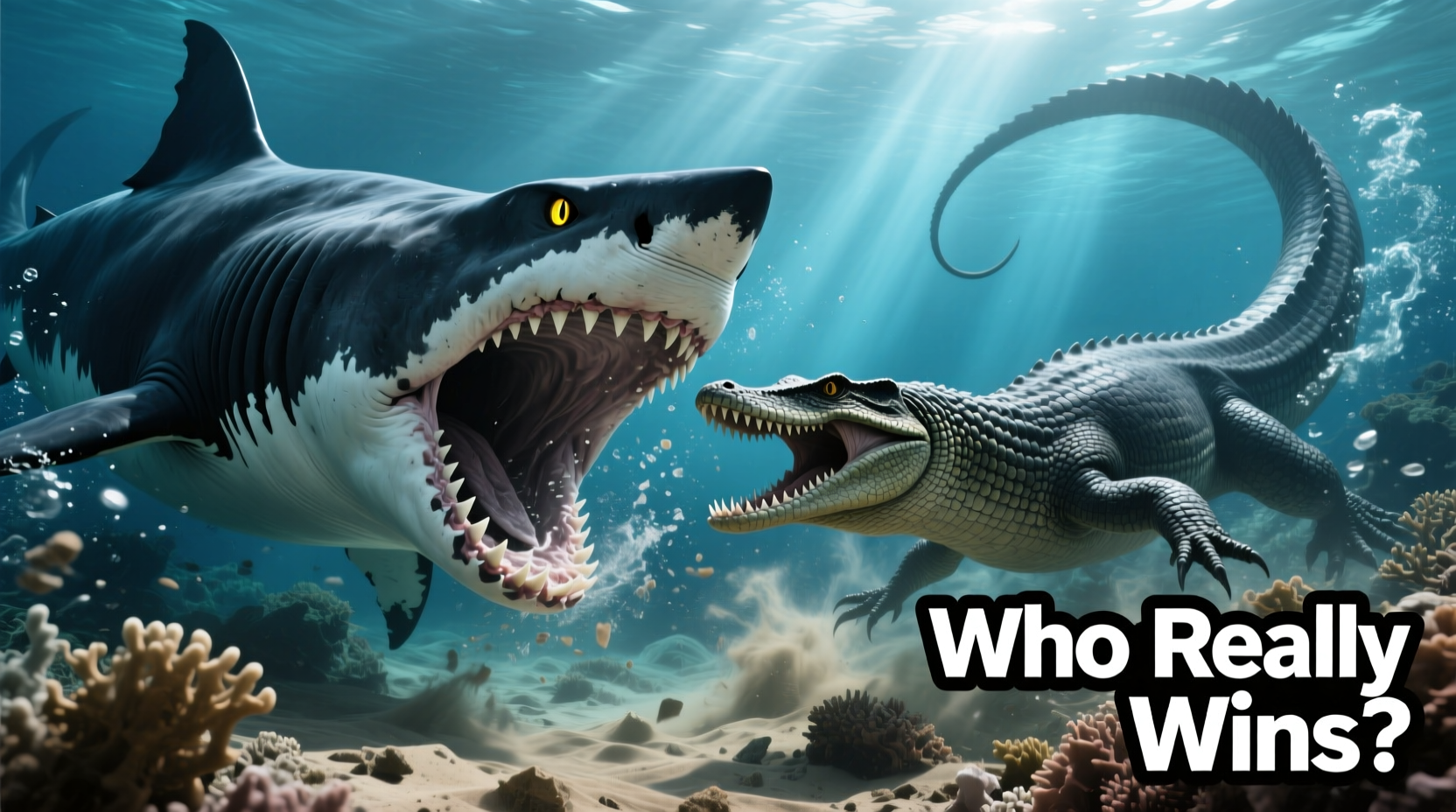 megalodon vs mosasaurus if they fought whod really win