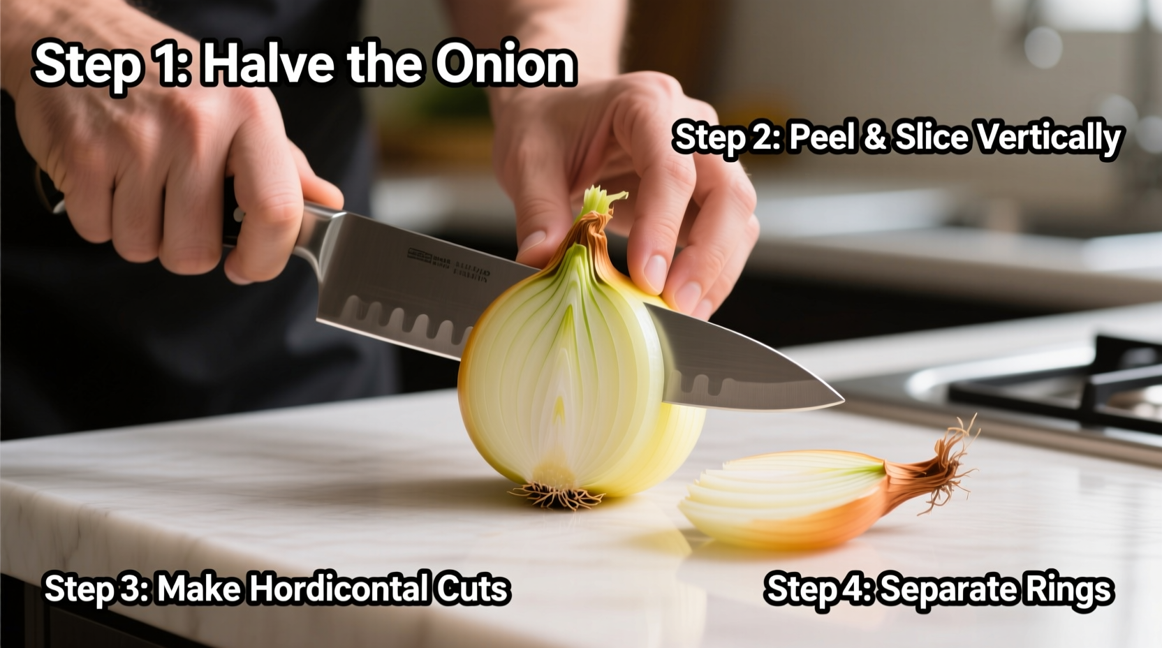 how to cut a onion