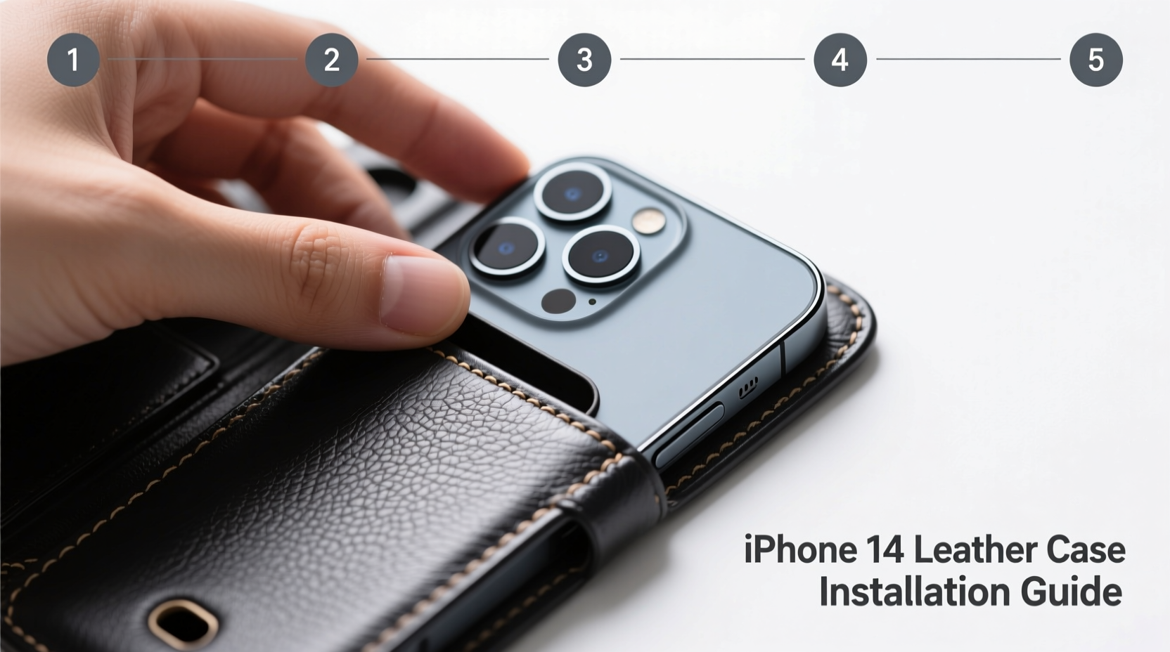 step by step guide to perfectly installing your iphone 14 leather case without damage