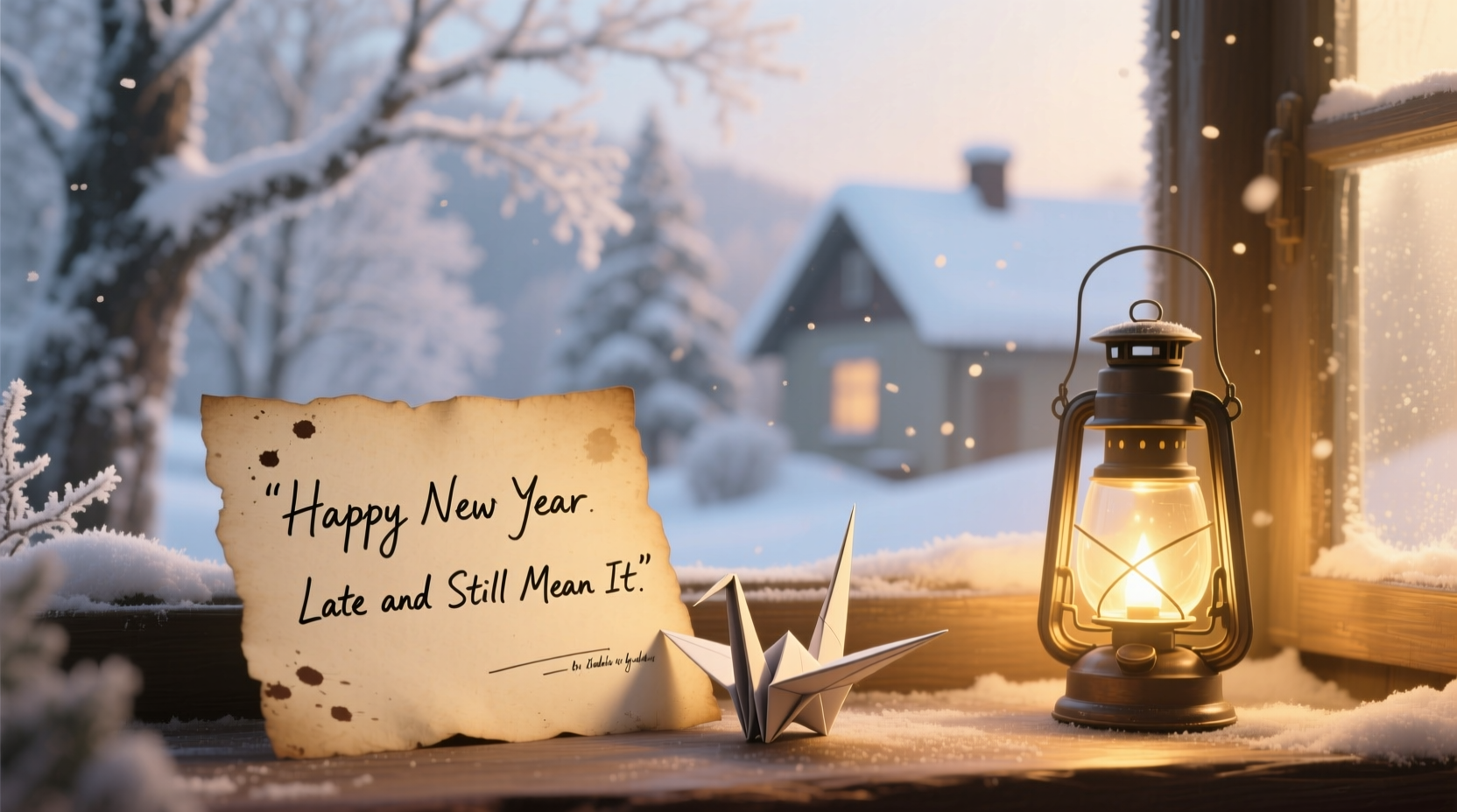 how t say happy new year late in time