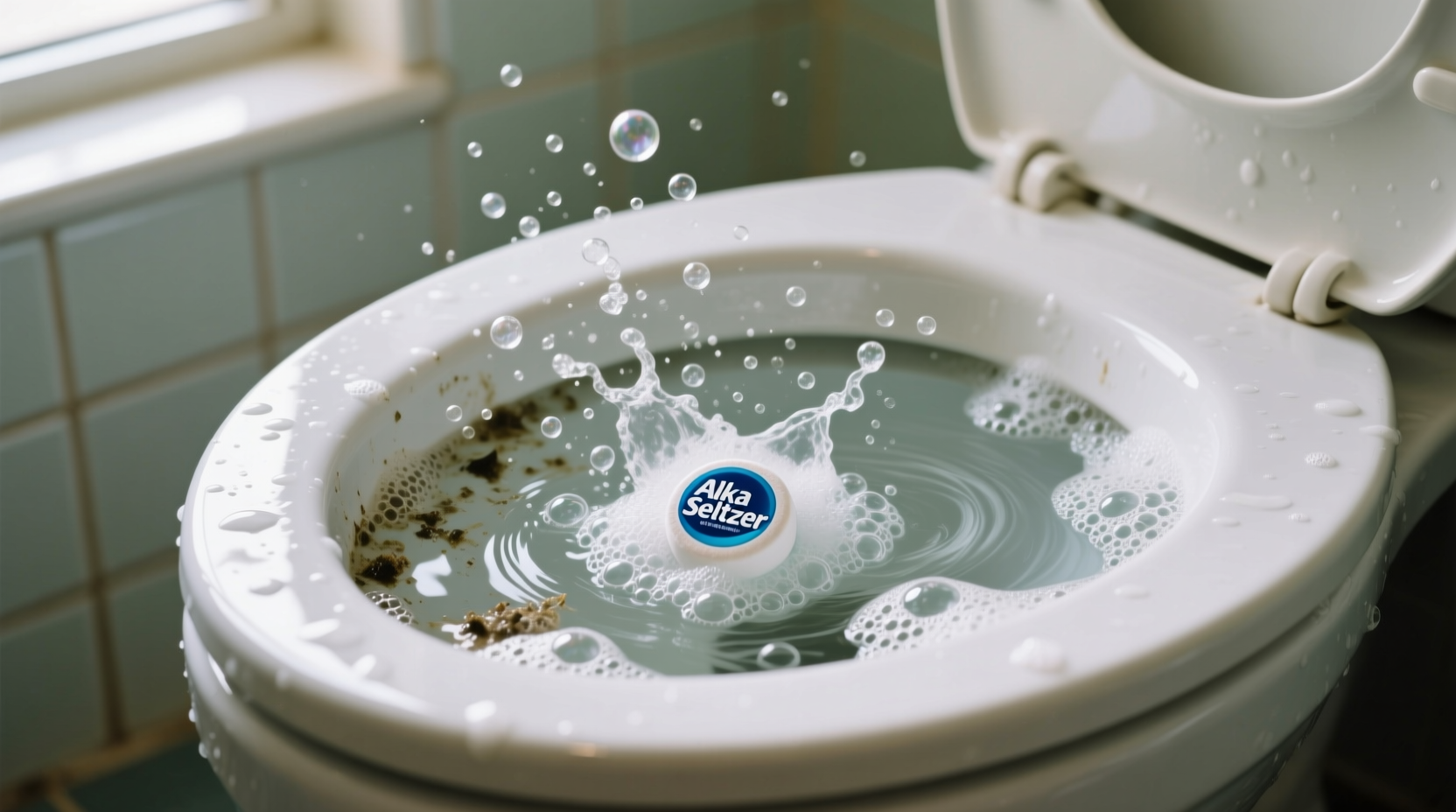 clean your toilet with alka seltzer tablets