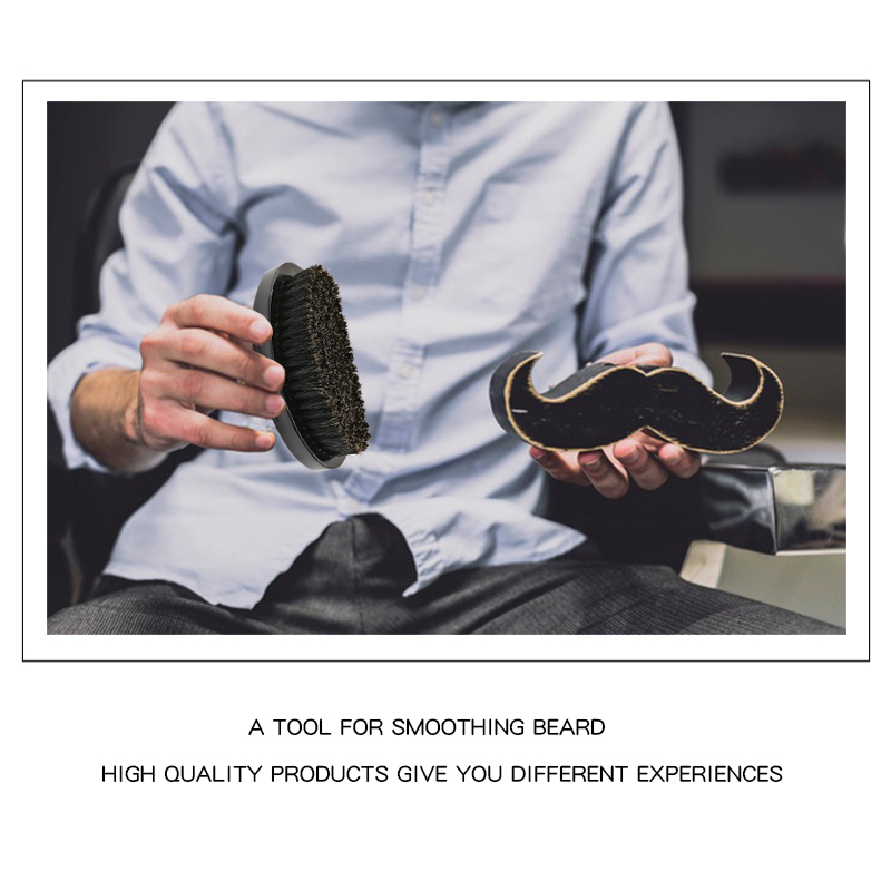 Pocket Beard Brush 100% Boar Bristles with Firm Natural Hair Best Beard and Skin Care for Men and Beard Grooming