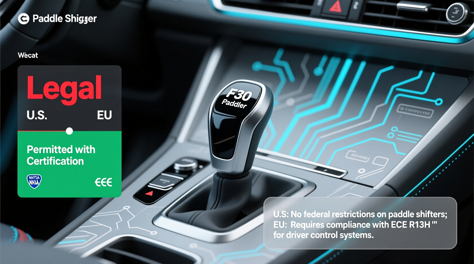 f30 paddle shifter legality