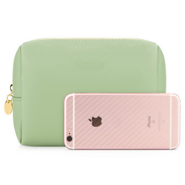 Piccola borsa per il trucco portatile resistente all'acqua per la borsa da toilette da viaggio in pelle PU