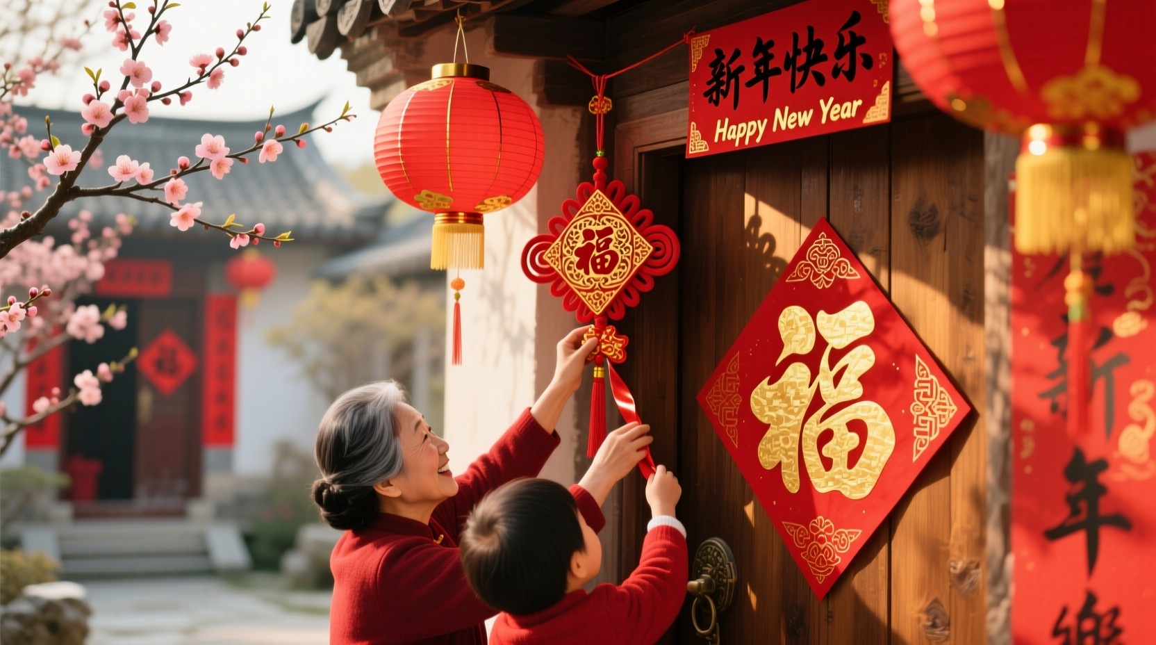 how to put up chinese new year decorations