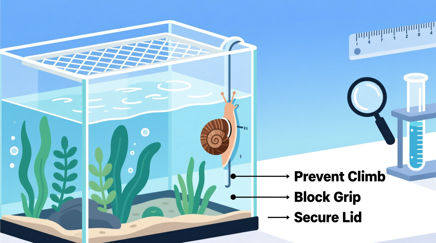 effective strategies to prevent snails from escaping your aquarium