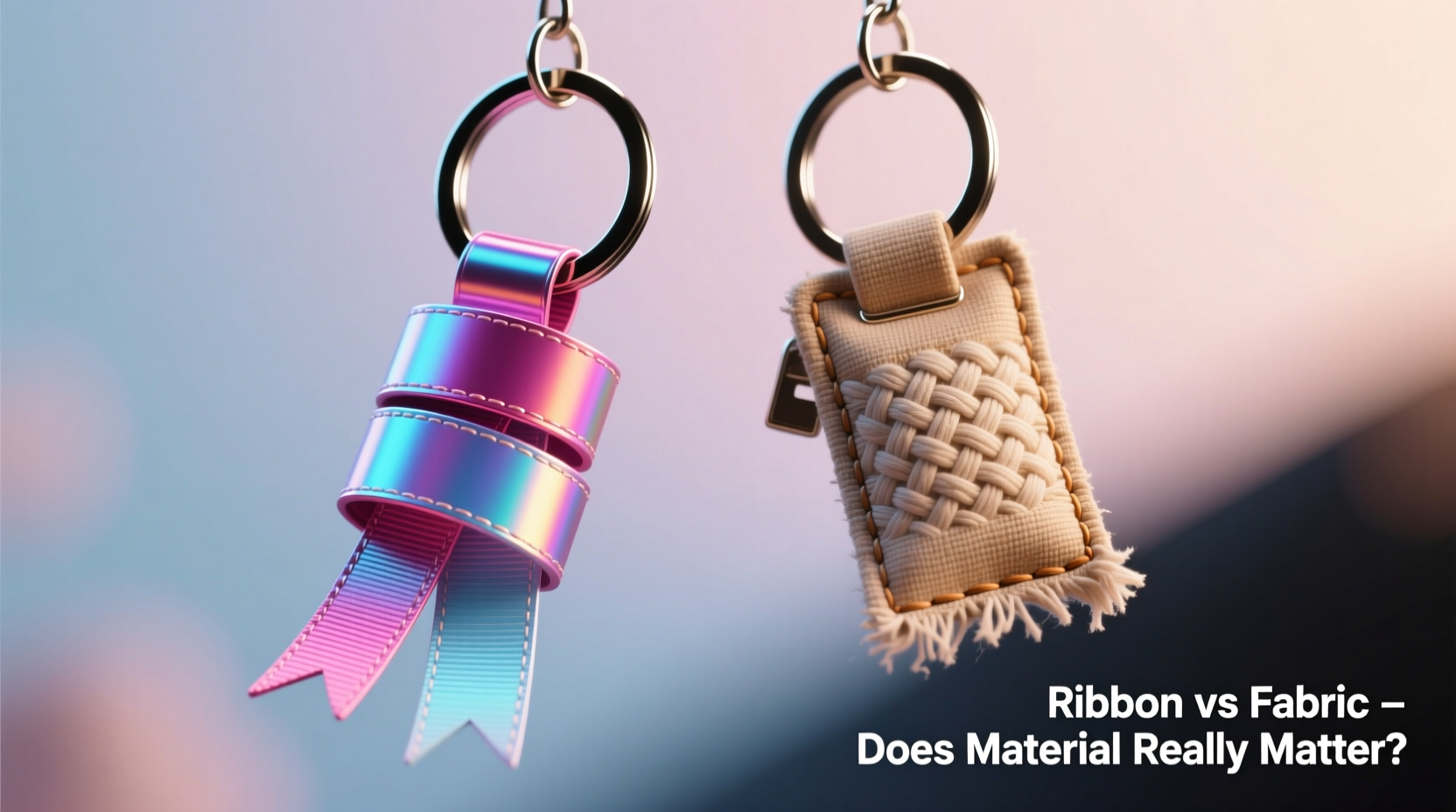 ribbon vs fabric keychains does the material really matter