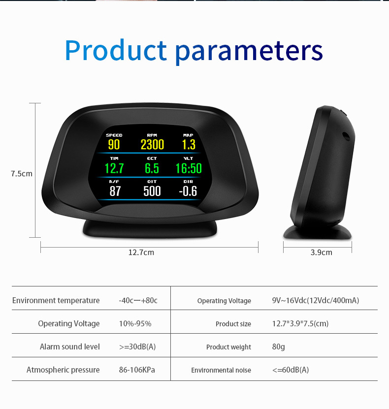 2020 Navigation Car Gauge HUD Smart Digital Meter Trip Computer