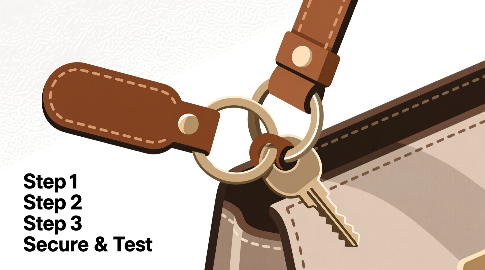 step by step guide attaching a leather keychain to your purse for style and security