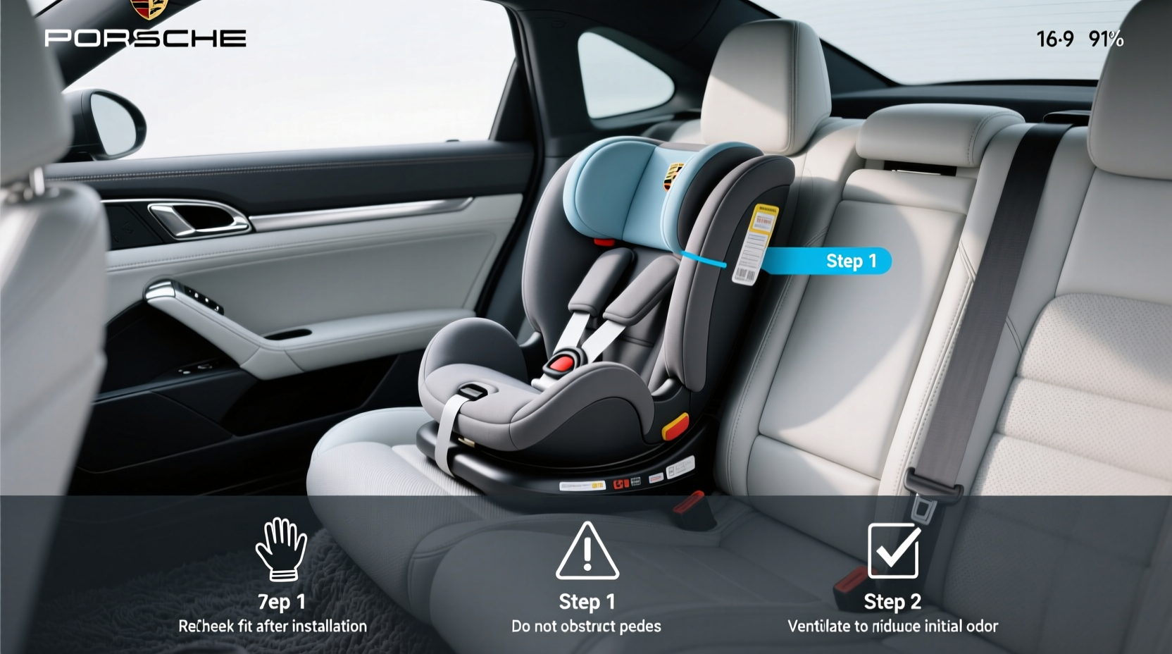 child car seat fits porsche 911