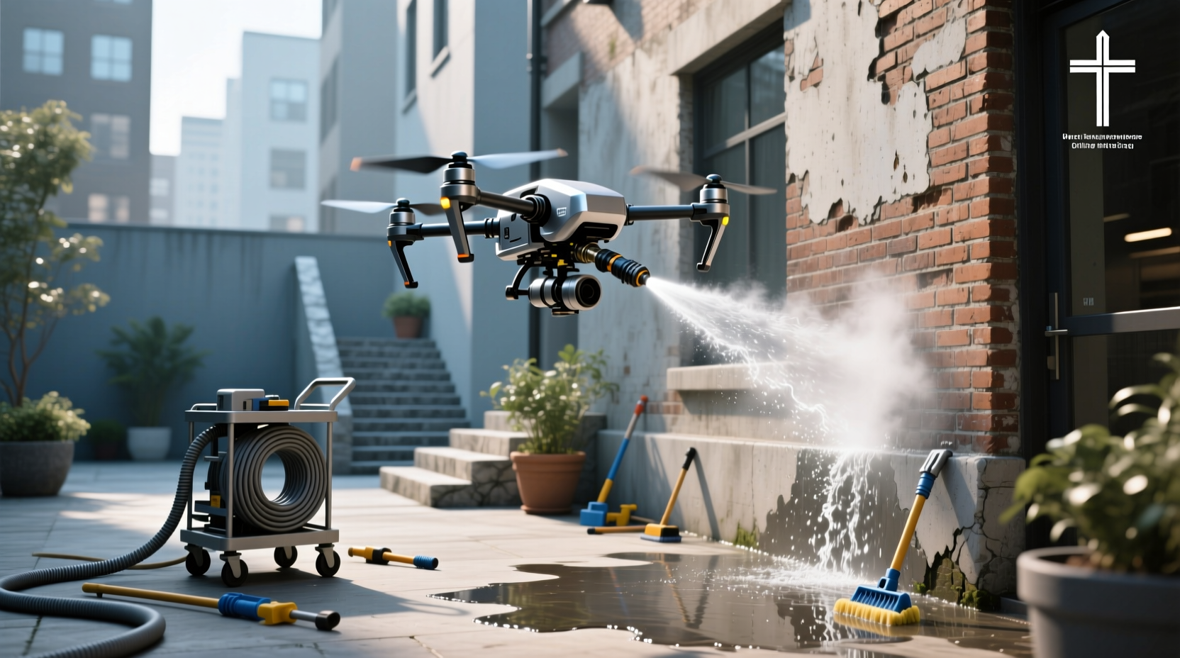 pressure washing drone real world use, cost limits