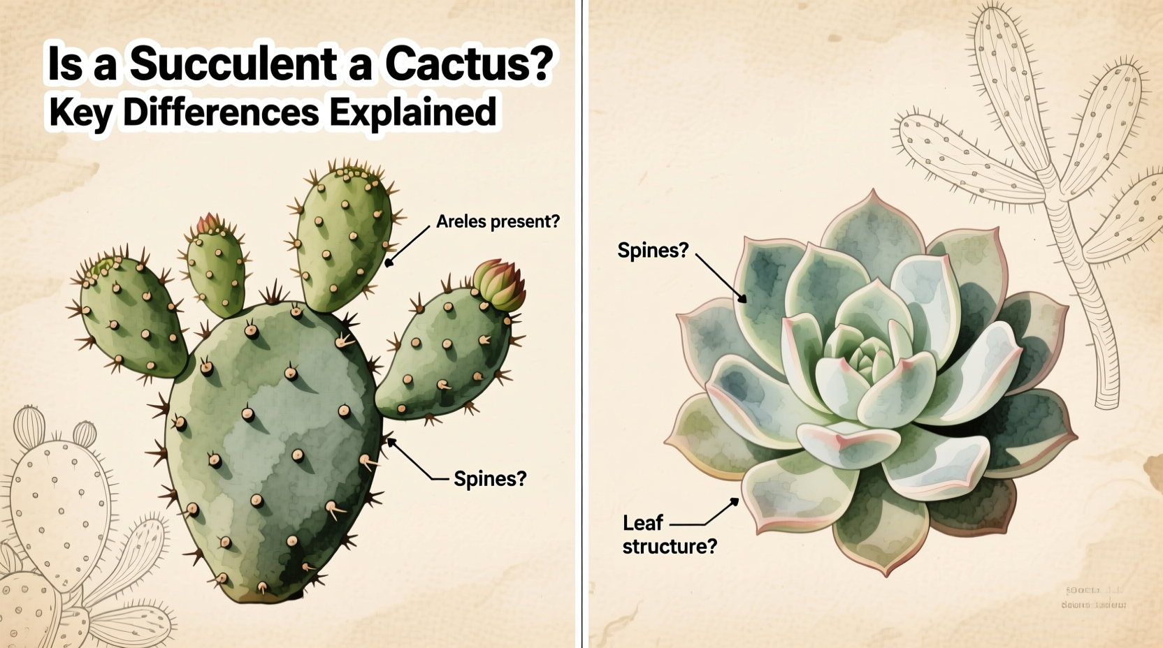 Is a Succulent a Cactus? Key Differences Explained