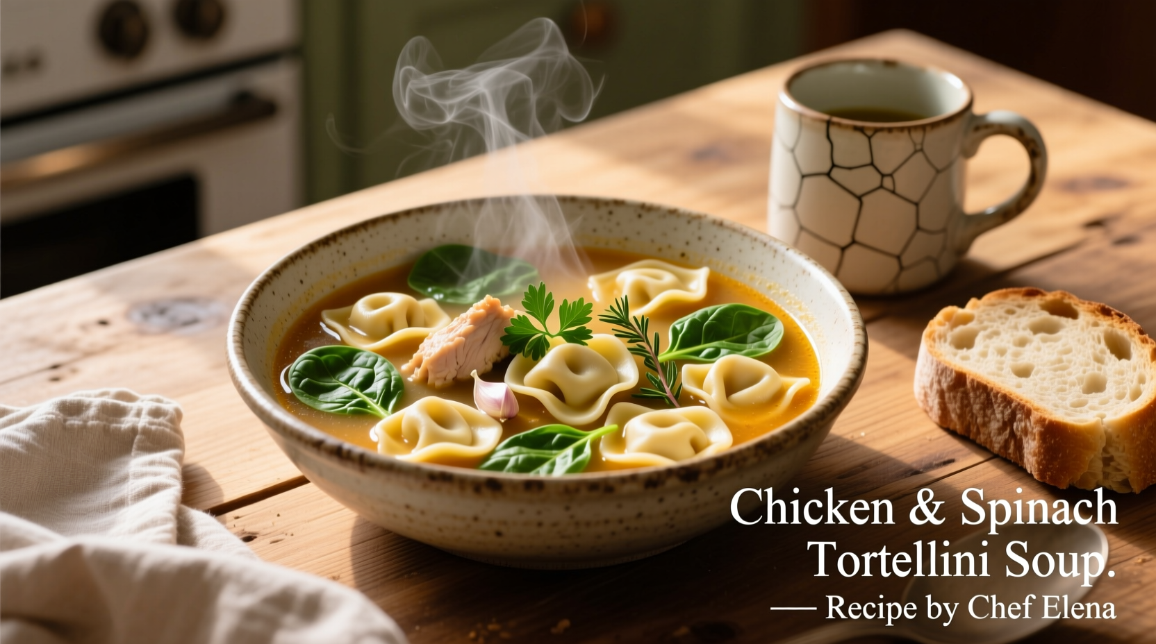 Perfect Chicken and Spinach Tortellini Soup Recipe | 30-Min Meal
