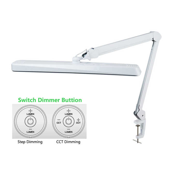 Bemelux BLUX9508LED-C-white 32" Wide LED Desk Lamp - 342 LEDs, Modern Task Light For Office, Studio, Or Desk