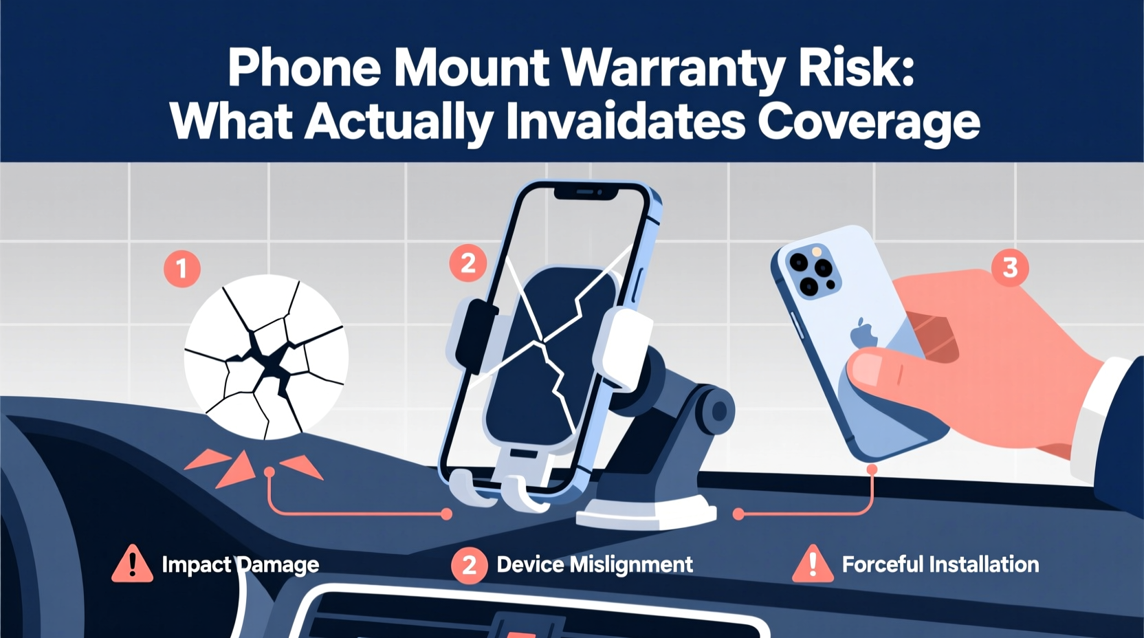 phone mount warranty risk
