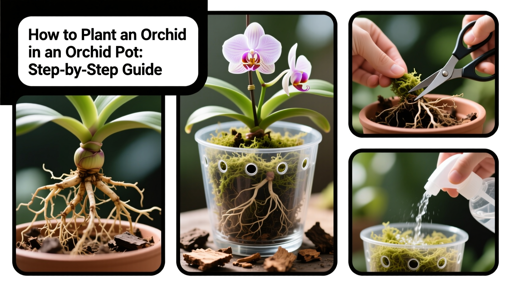 how to plant an orchid in an orchid pot