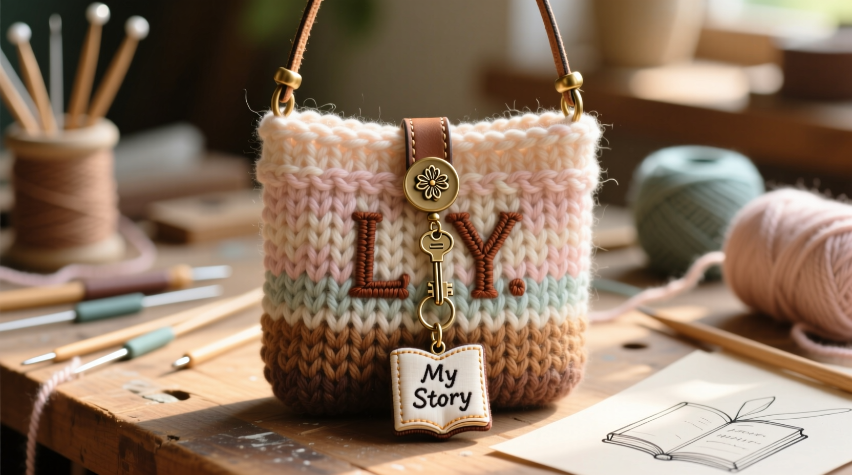 mastering how to personalize a handmade knitted bag pendant with unique custom touches