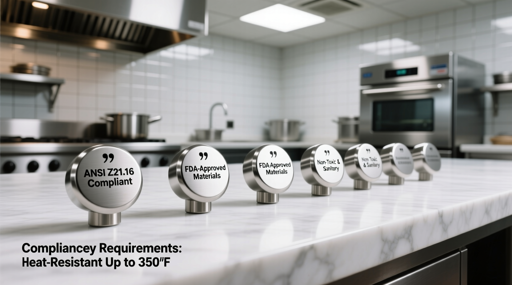 commercial kitchen knobs cover compliance