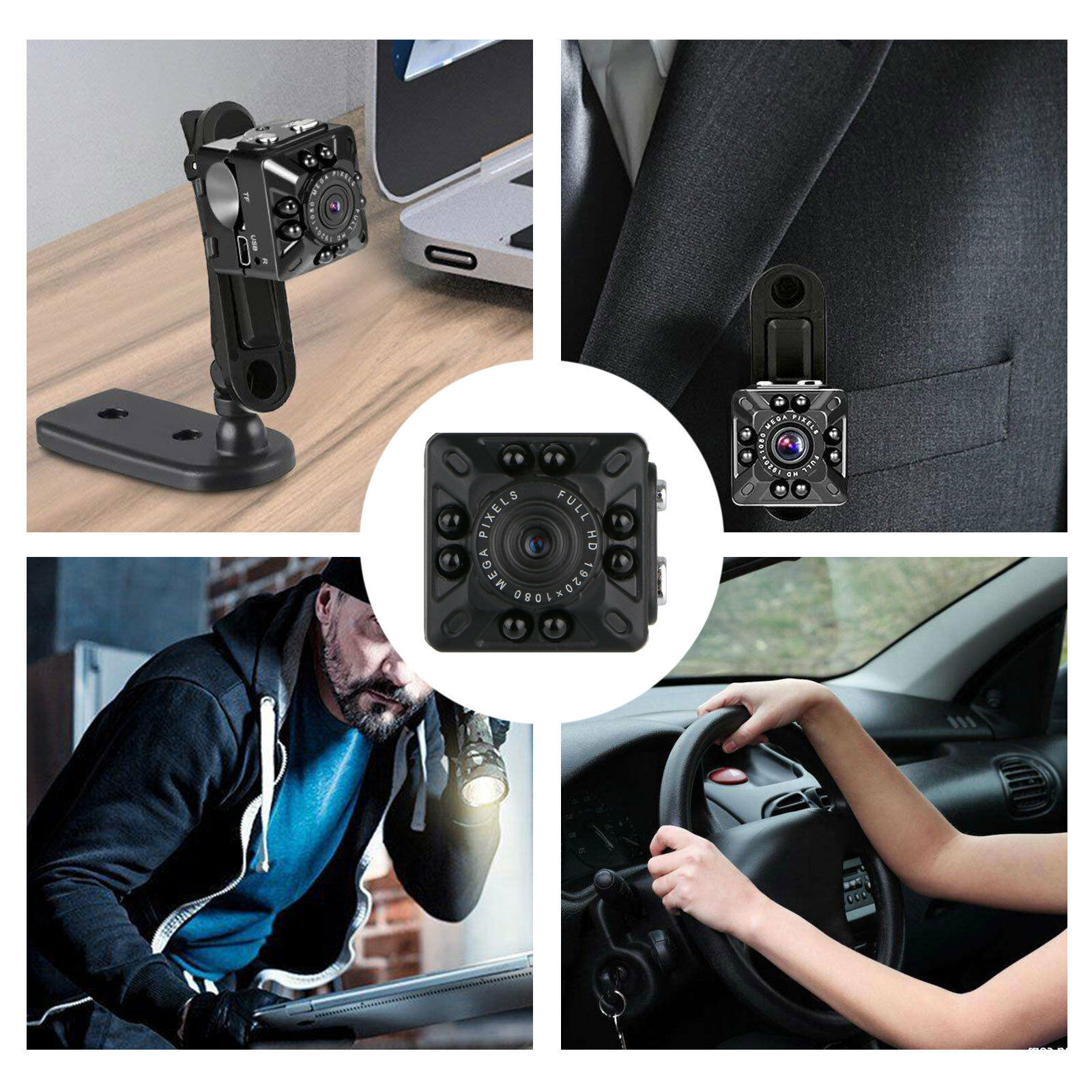 Mini Camera Spy Hidden Camera 1080P Portable Metal Housing HD Cam Perfect Indoor Covert DVR Video Recording