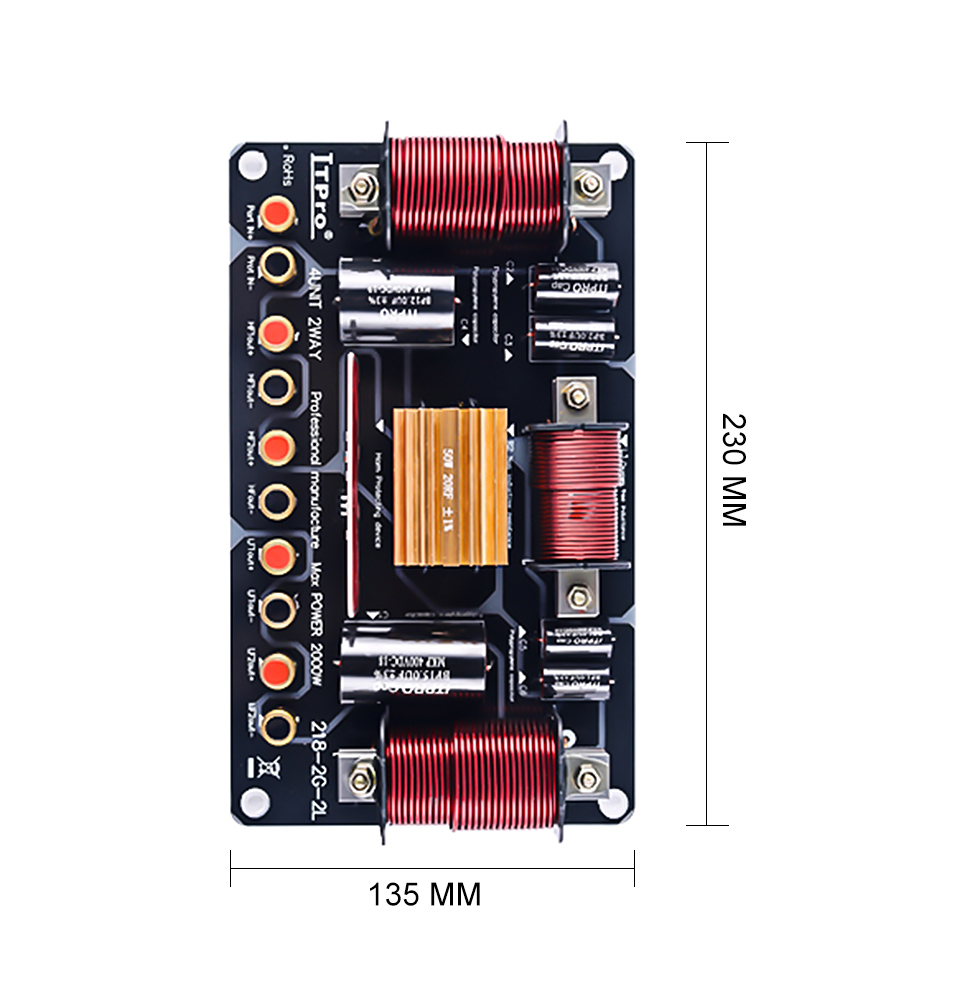 1x 1000W Dual 15 In Bass Speaker Frequency Divider Crossover 2 Way 3 Unit Filter - Foto 11