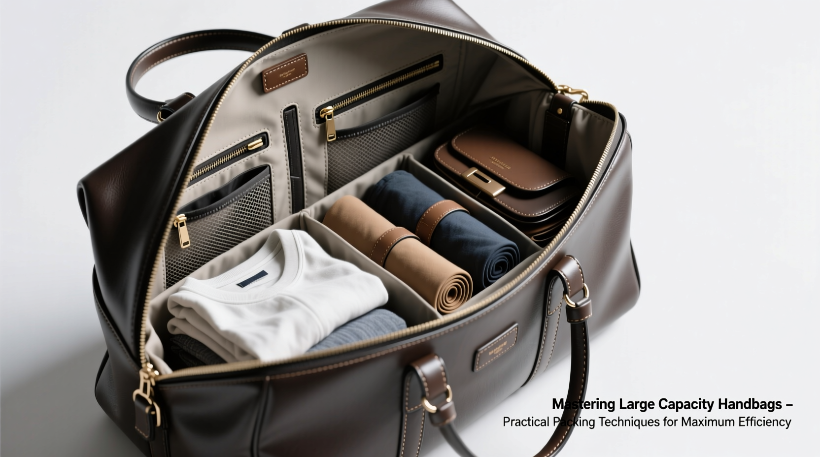 mastering large capacity handbags practical packing techniques for maximum efficiency