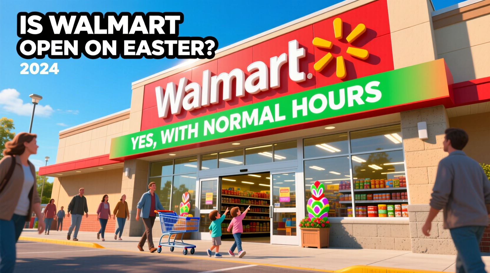 is walmart open on easter open now