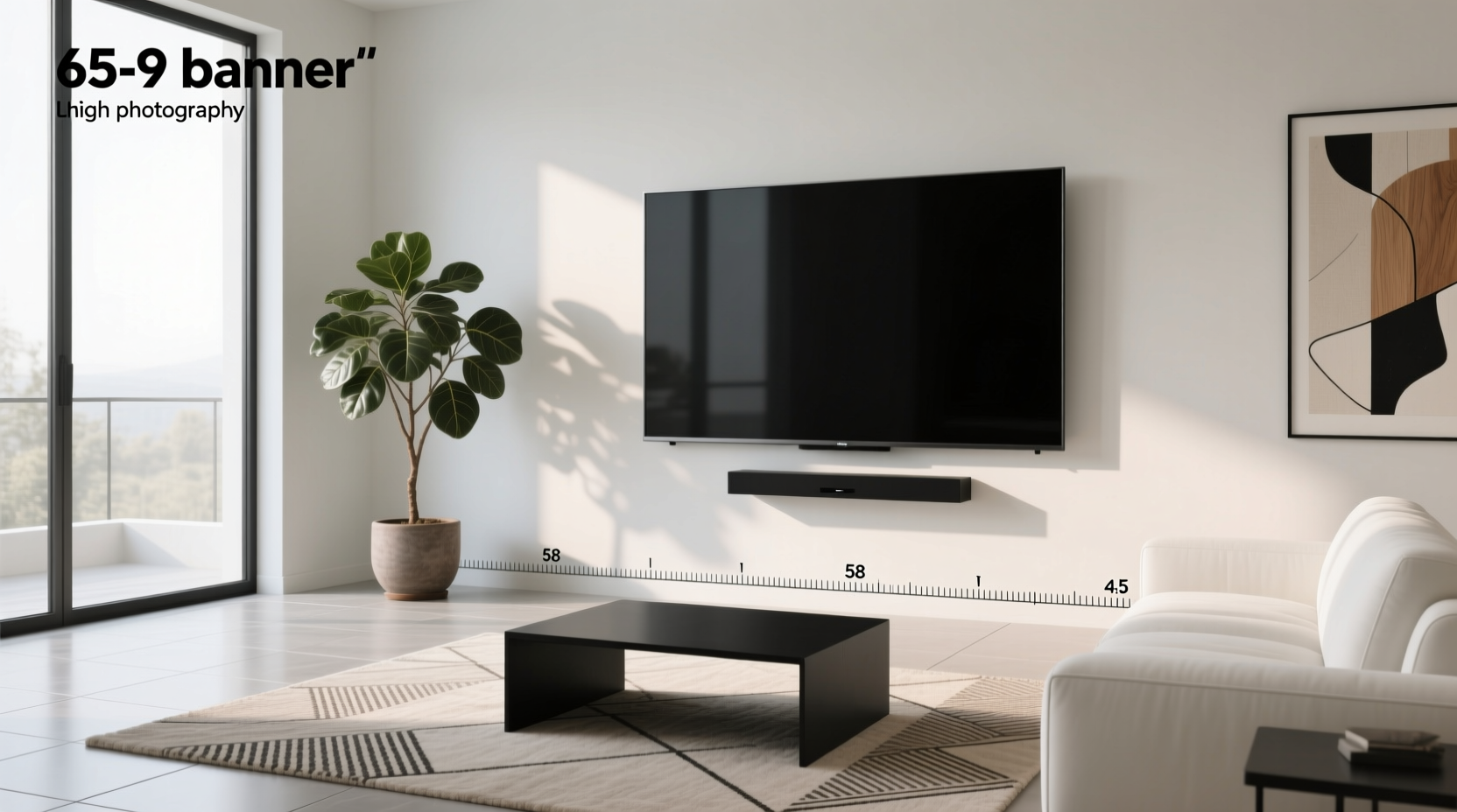 65 inch tv width guide measure fit right