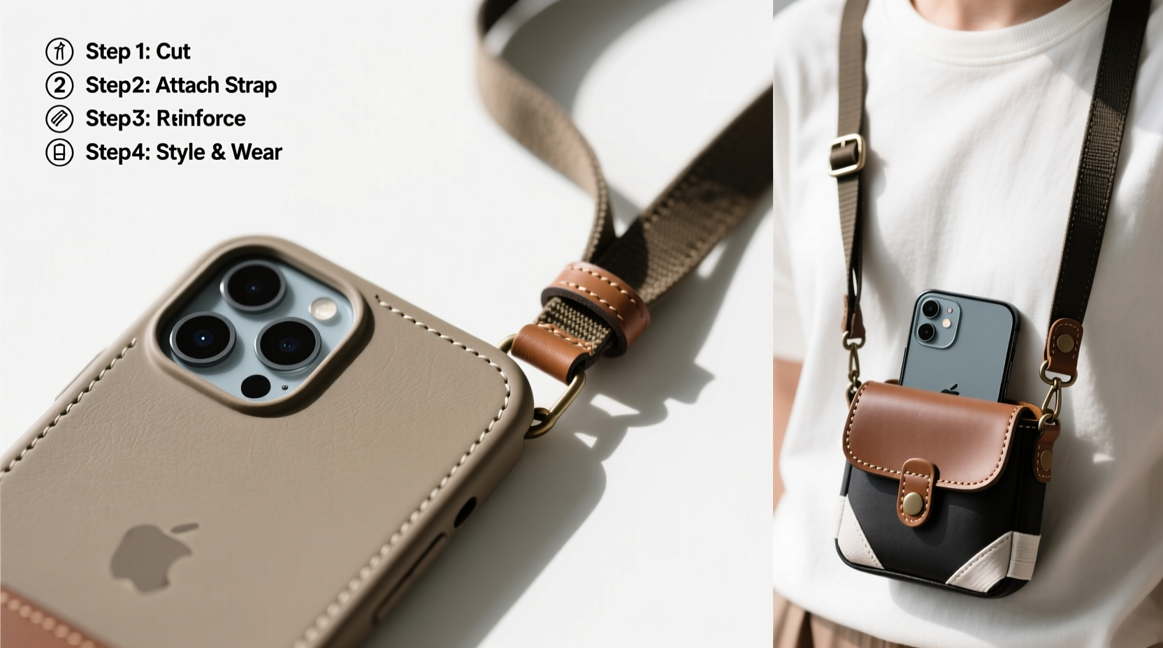 step by step guide transform your phone case into a stylish crossbody bag