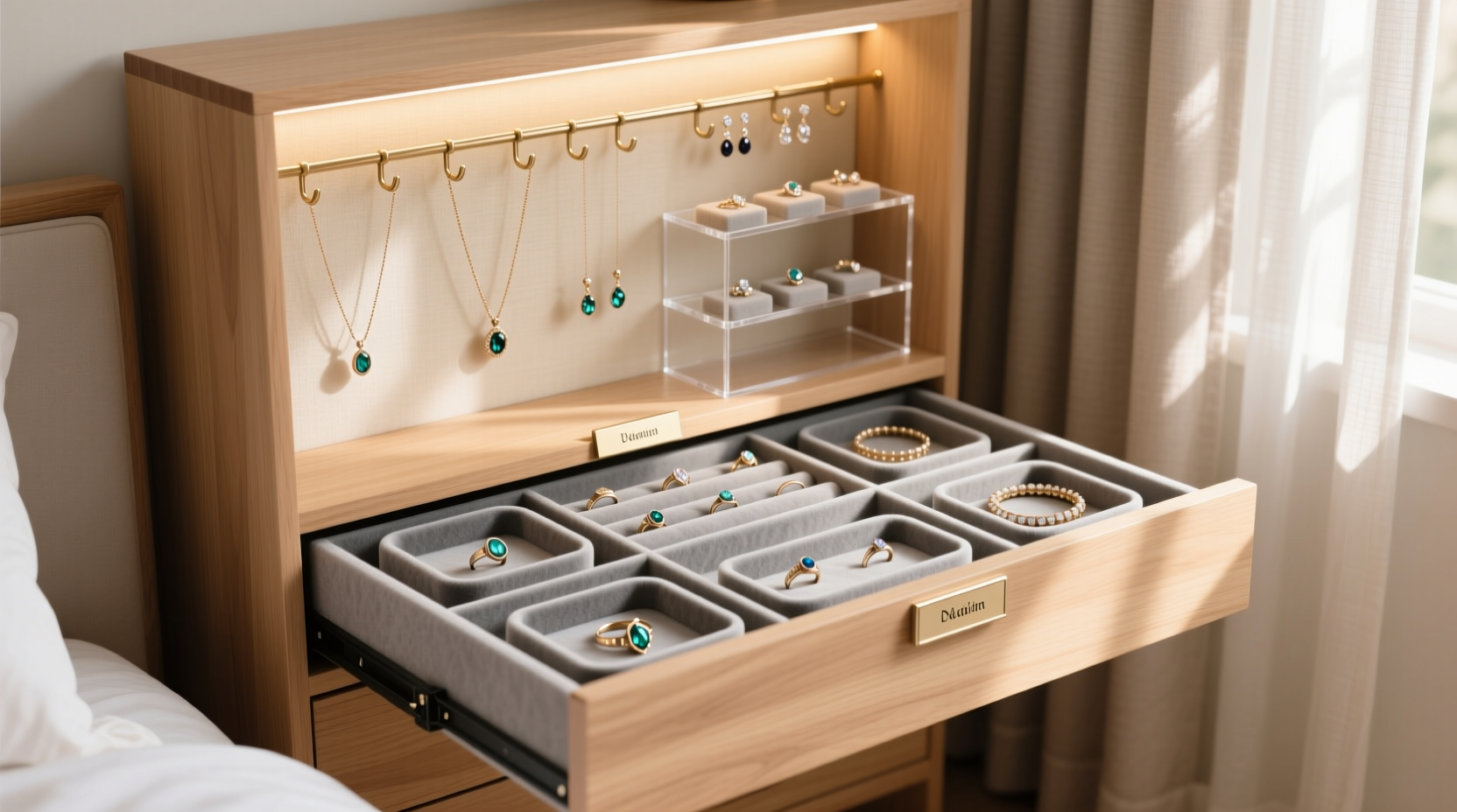 how to organize a jewelry drawer
