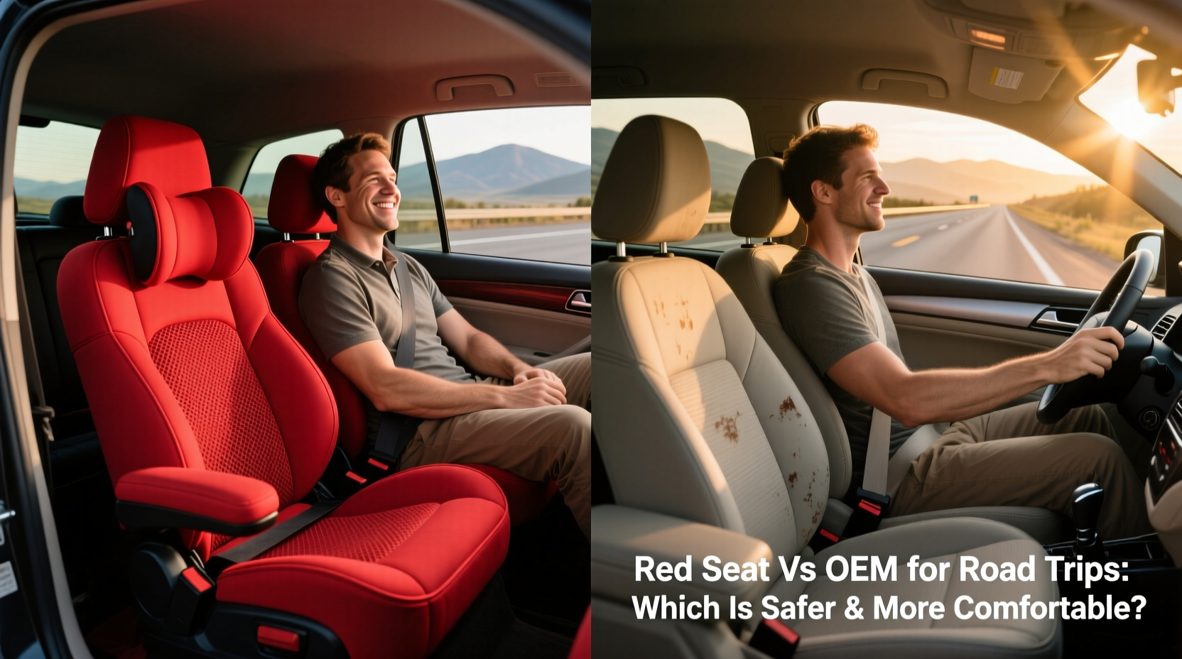 Red Seat vs OEM for Road Trips: Which Is Safer & More Comfortable?