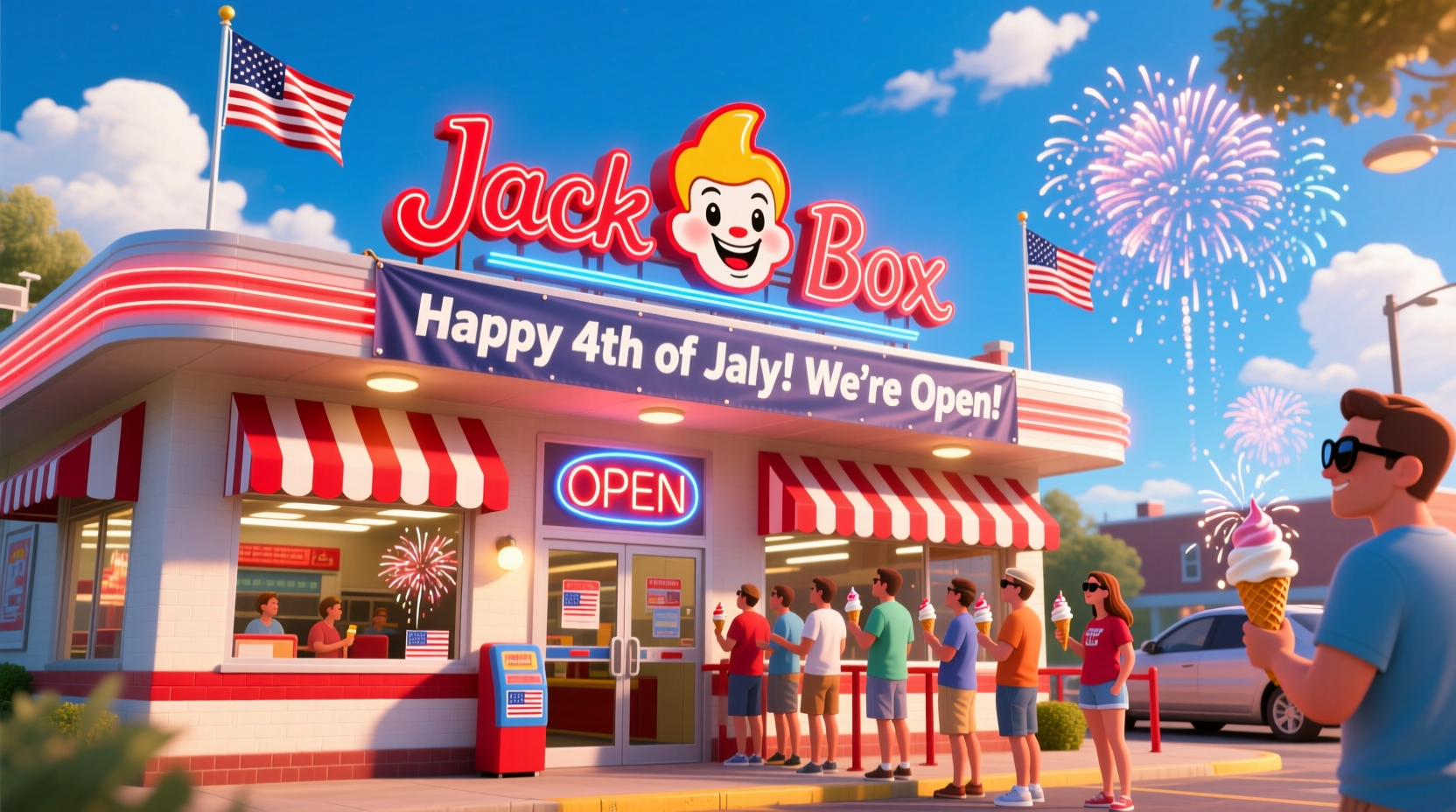 is jack in the box open on 4th of july