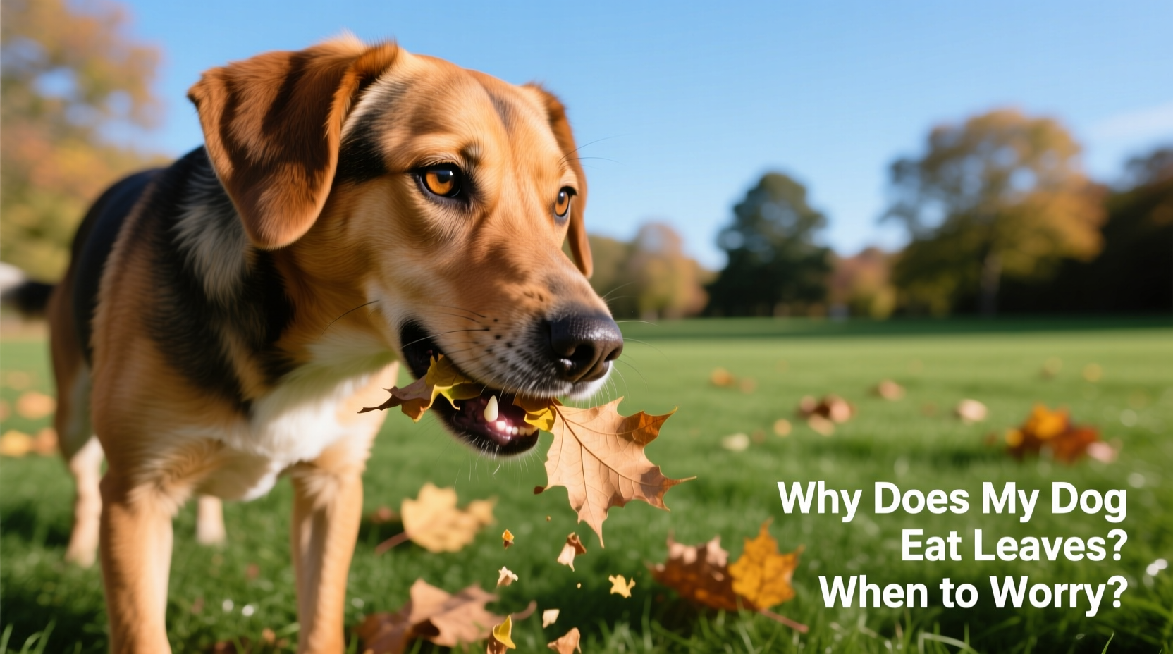 dog eating leaves reasons why when to worry 2
