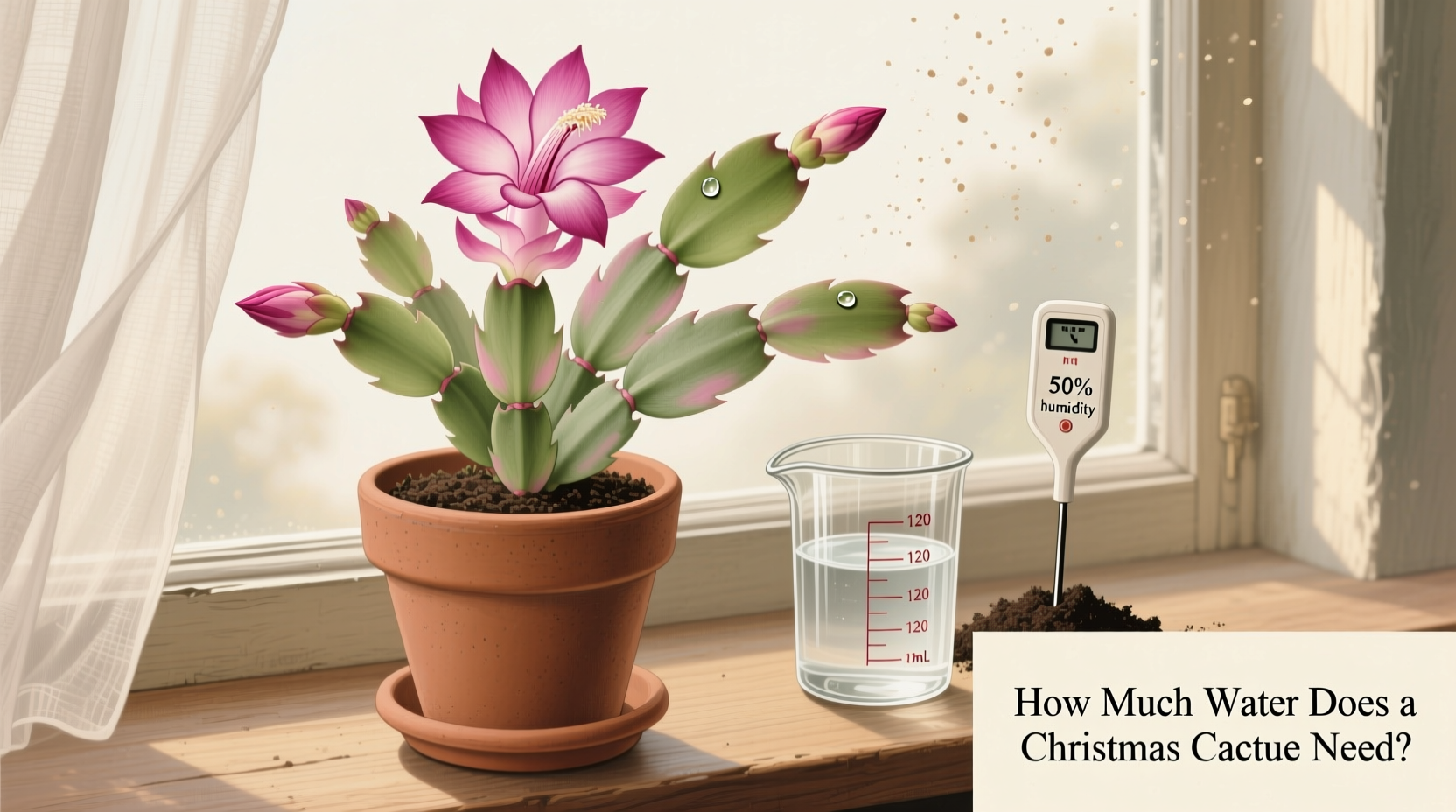 how much water does christmas cactus need