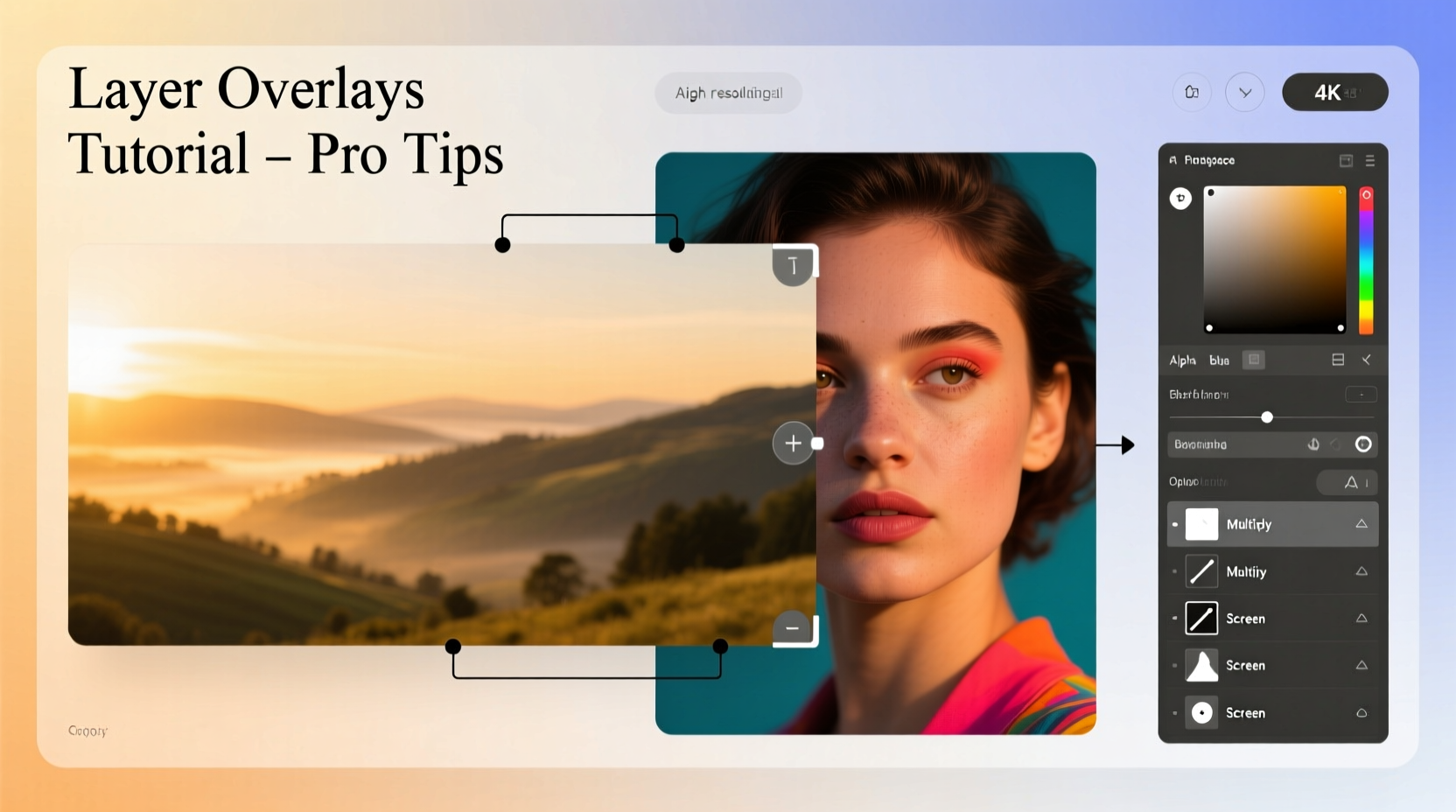 how to easily layer one photo over another for stunning image overlays