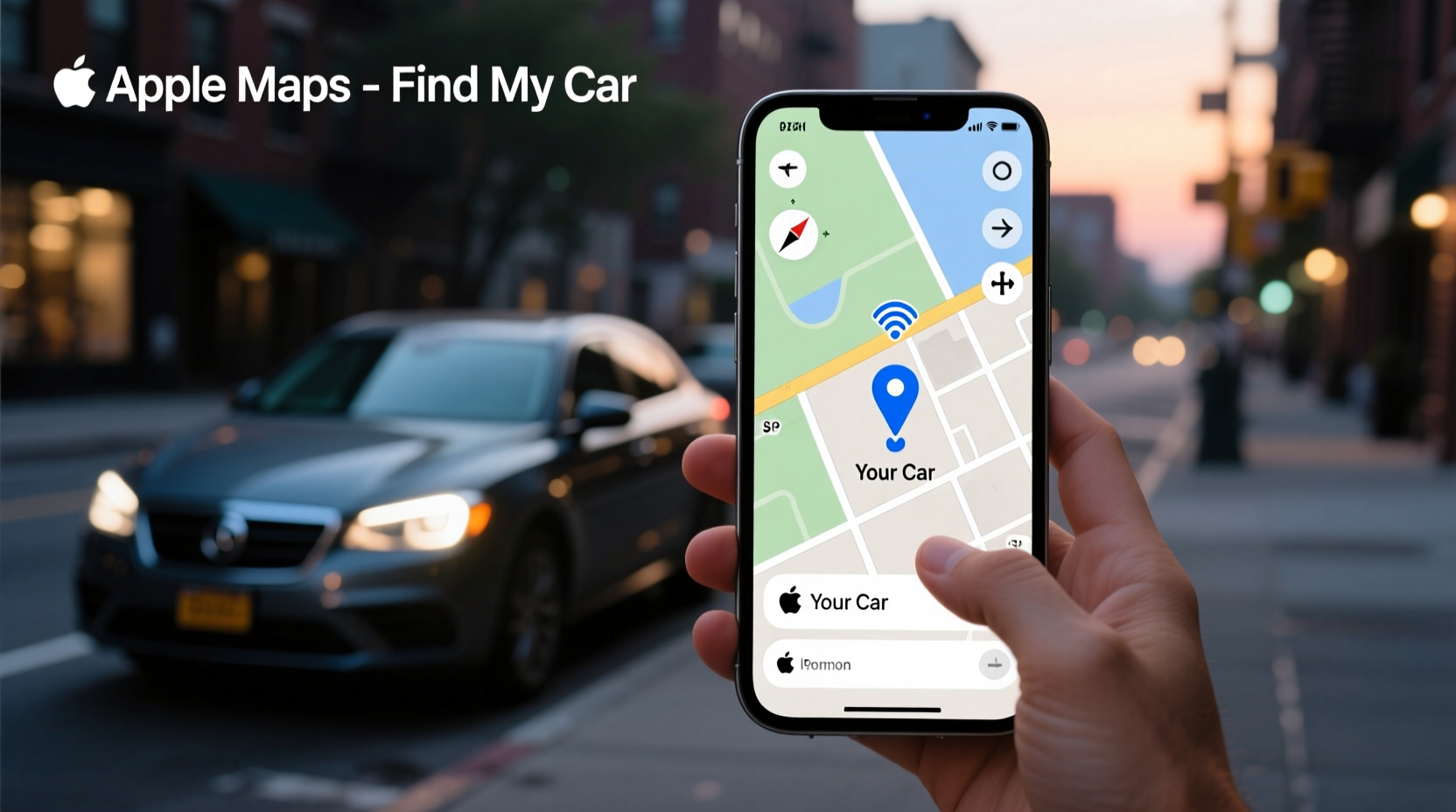 how does apple maps know where my car is parked