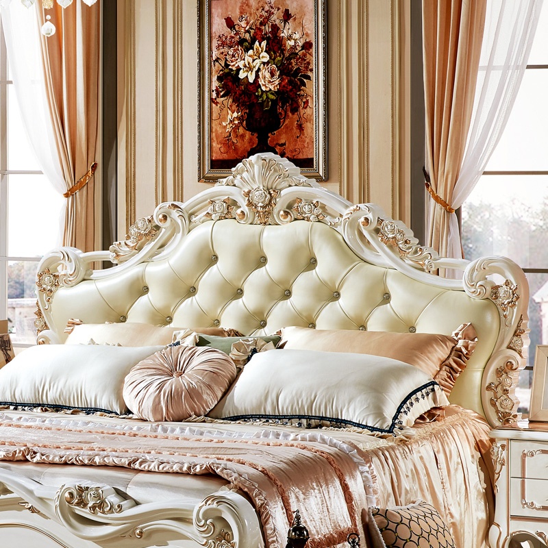 Cheap European bedroom furniture pink princess bed