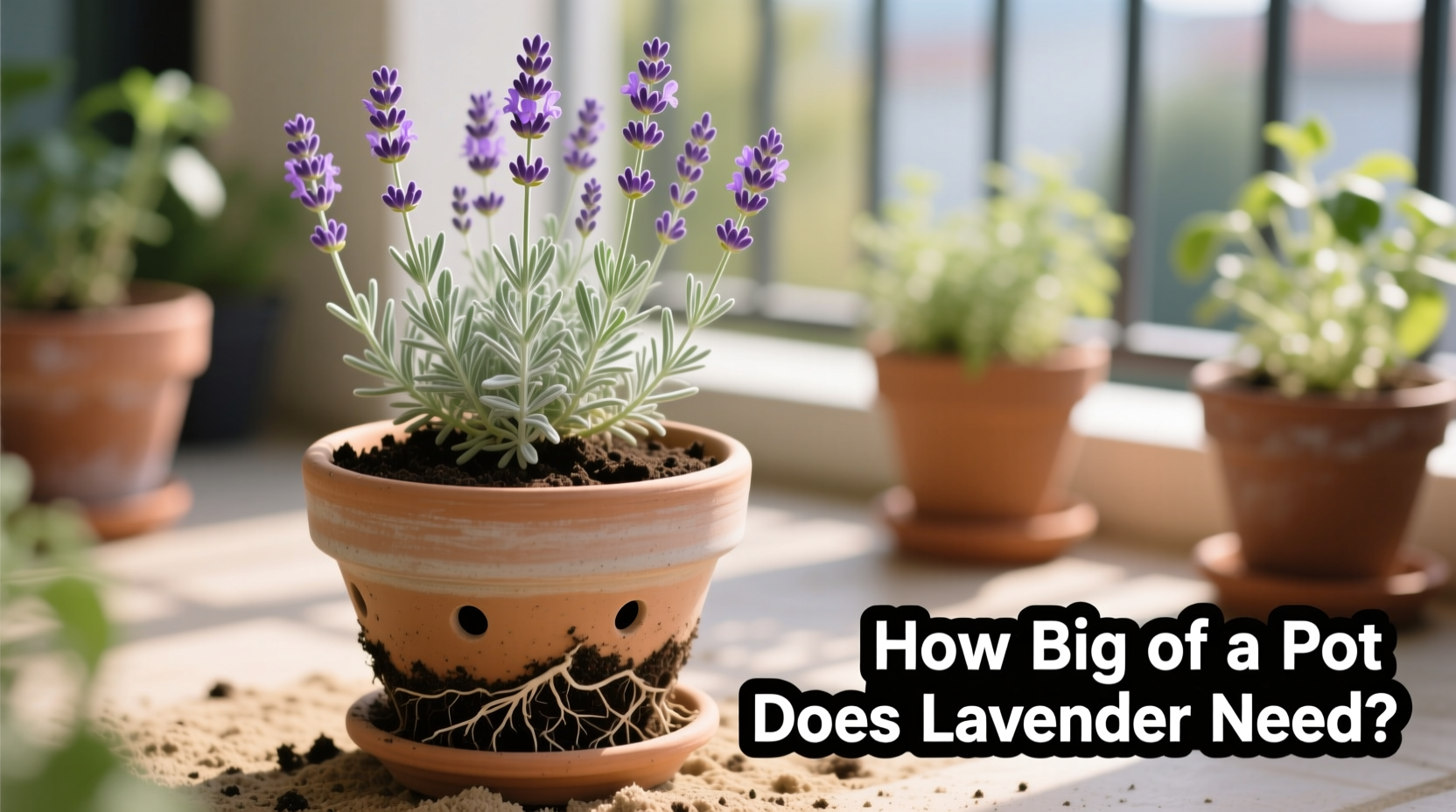 how big of a pot does lavender need