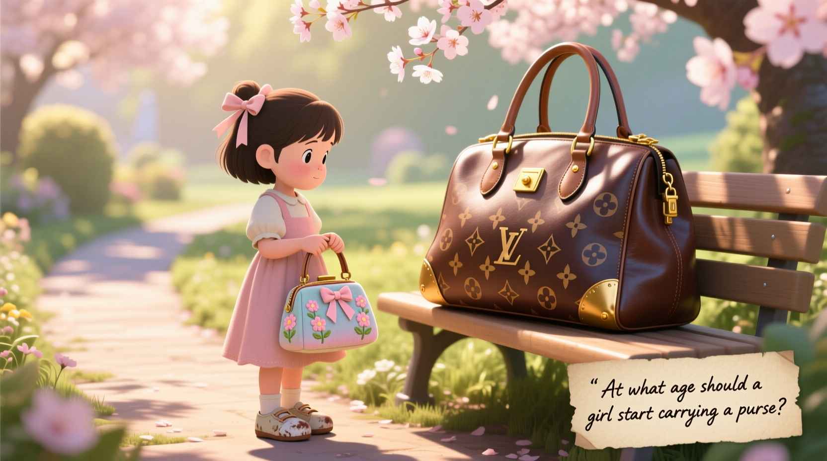 little girl bag vs adult handbag at what age should a girl start carrying a purse