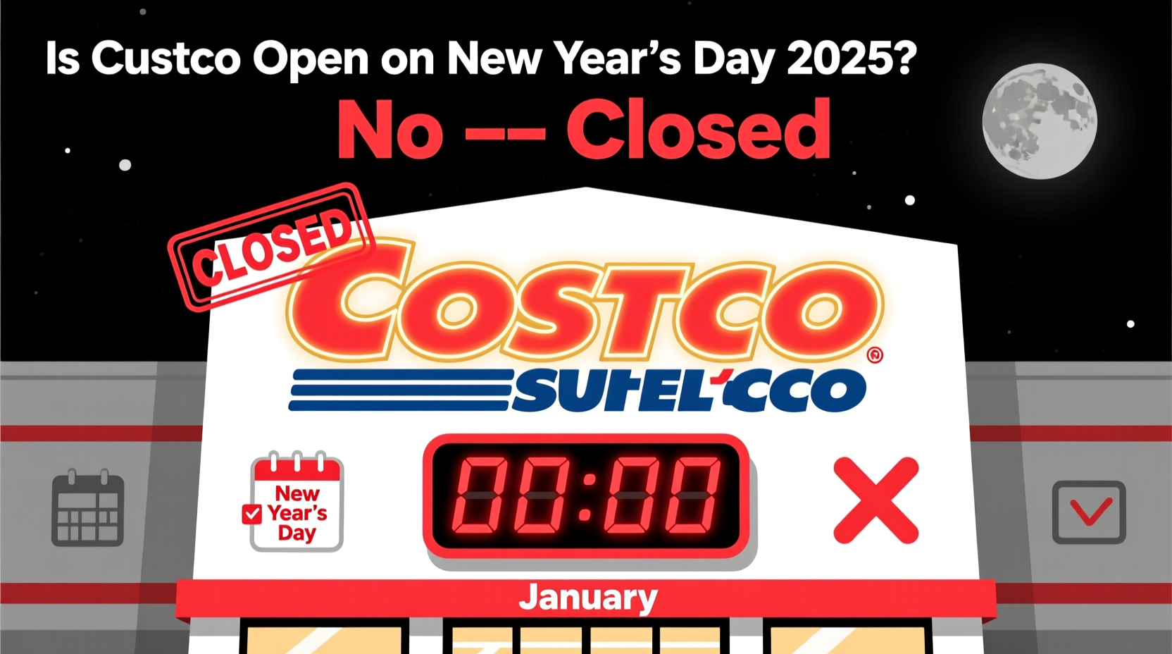 is costco open on new years day open now