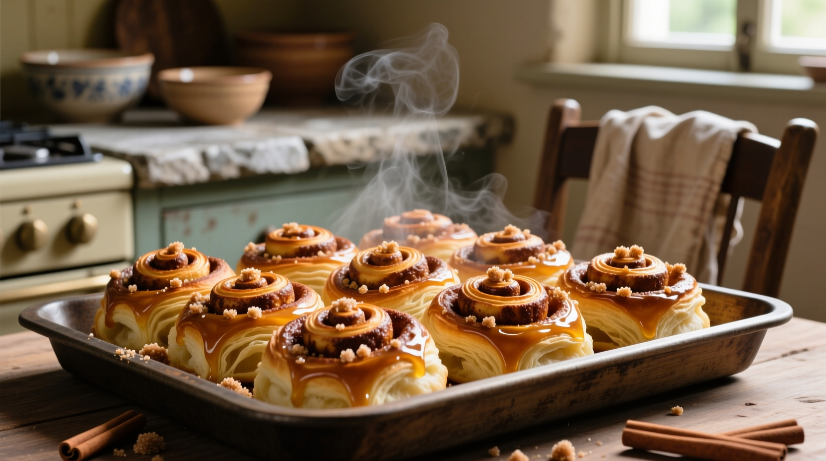 puff pastry cinnamon rolls recipe