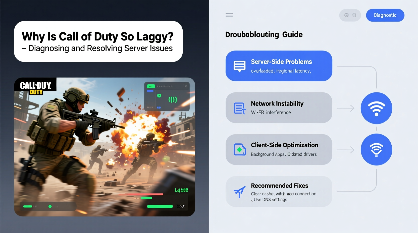 why is call of duty so laggy troubleshooting server issues