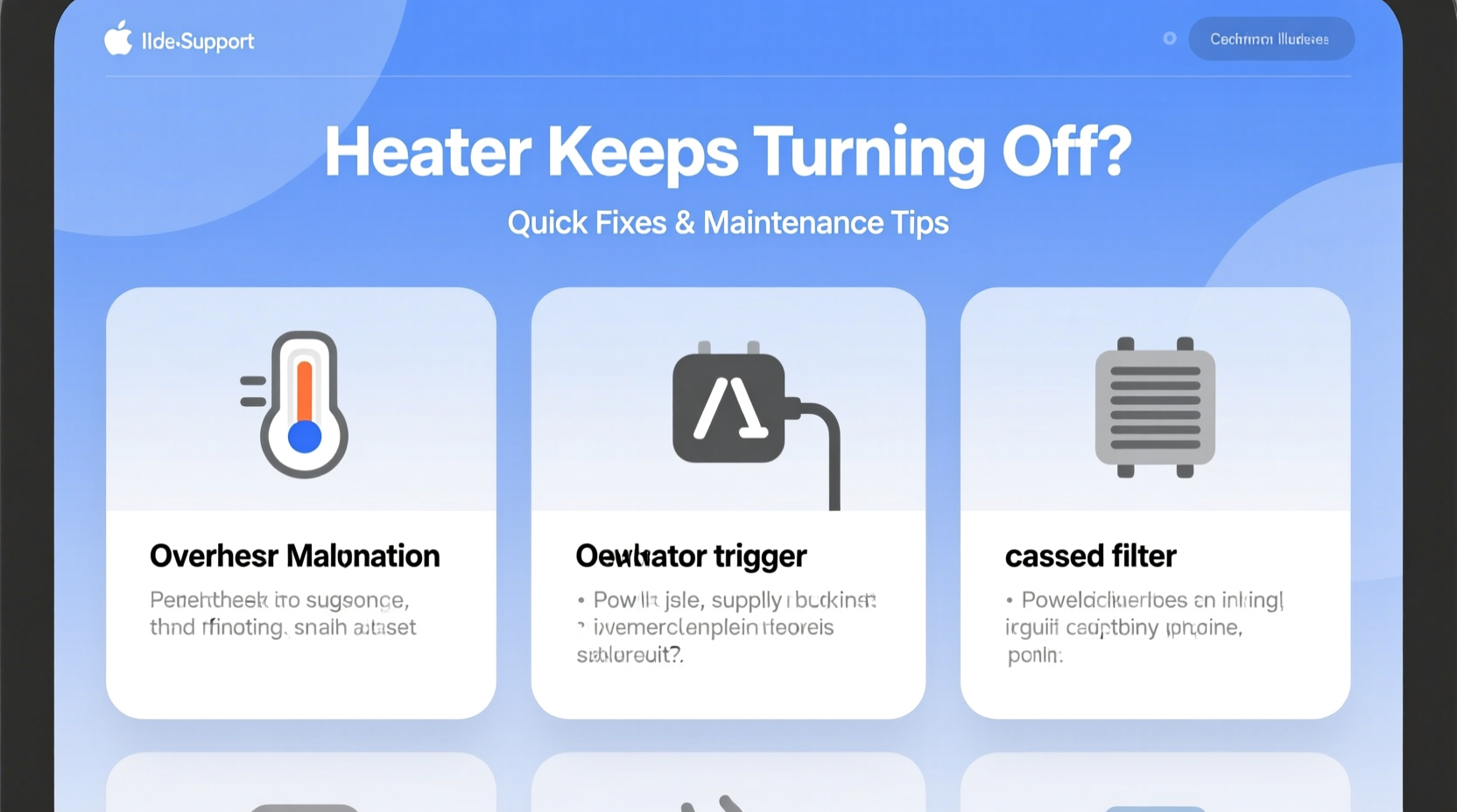 heater keeps turning off reasons troubleshooting tips