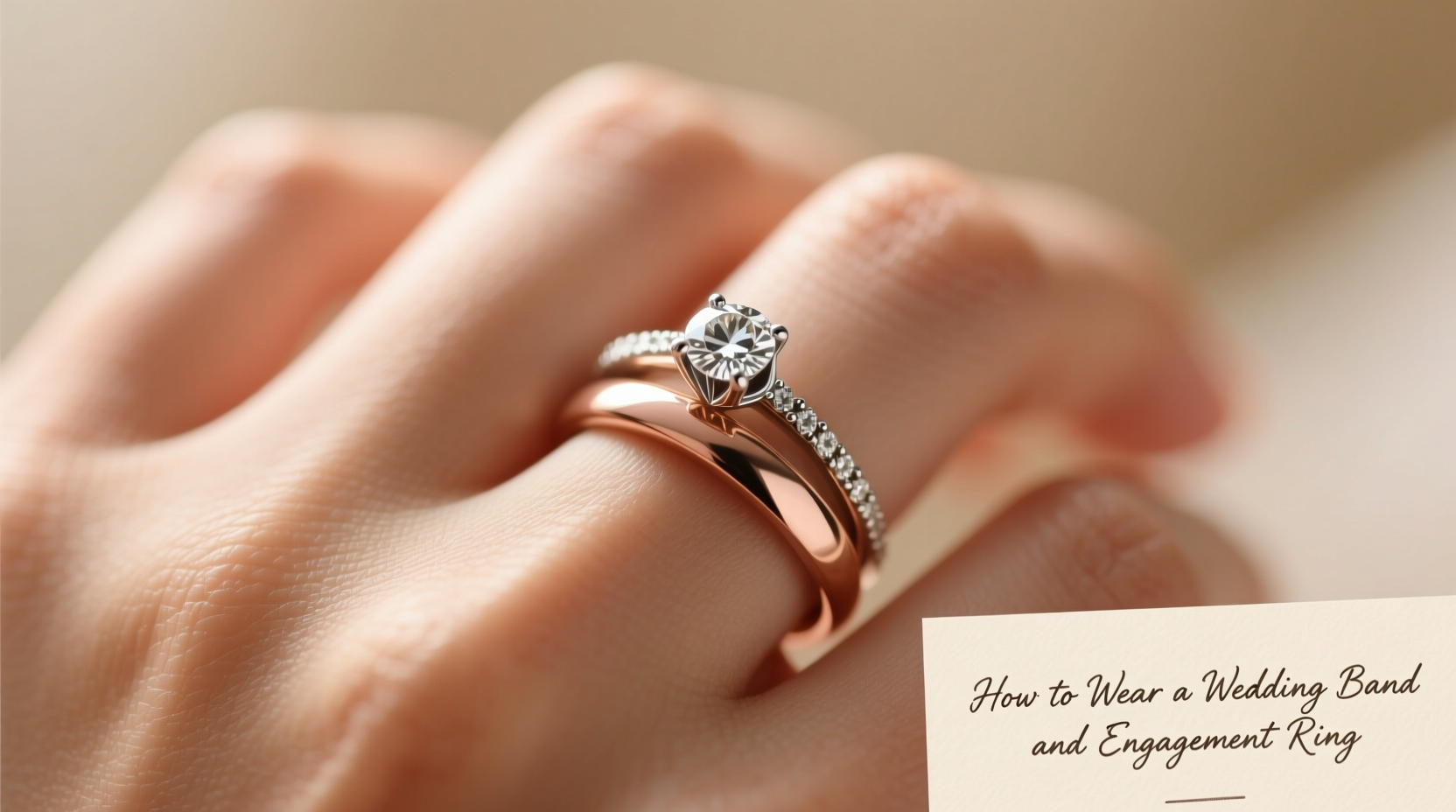 how do you wear a wedding band and engagement ring