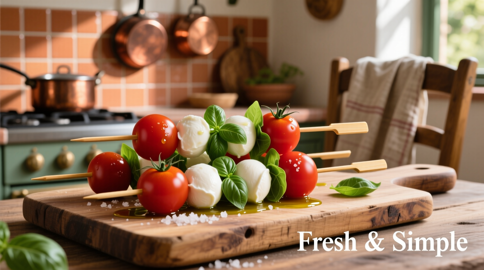 tomato basil mozzarella skewers