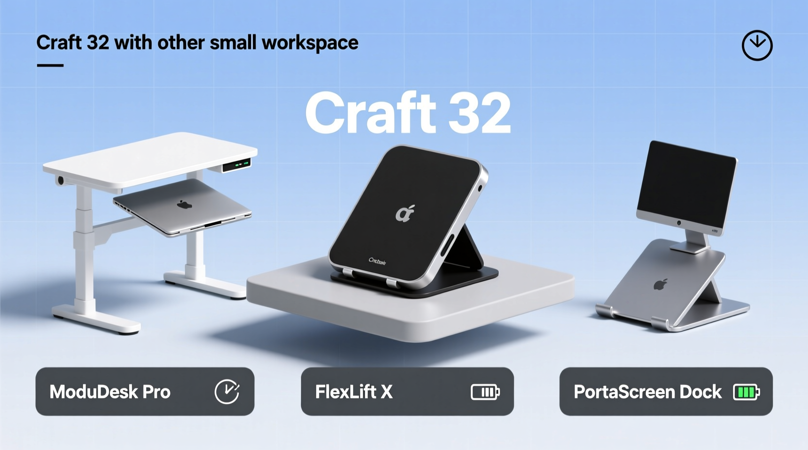 Comparison of Craft 32 with other small workspace solutions